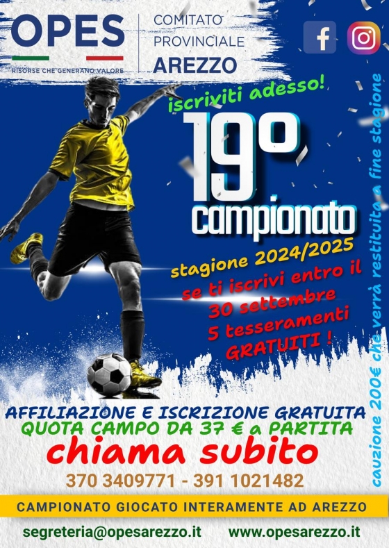 19° CAMPIONATO OPES - VIA ALLE ISCRIZIONI!